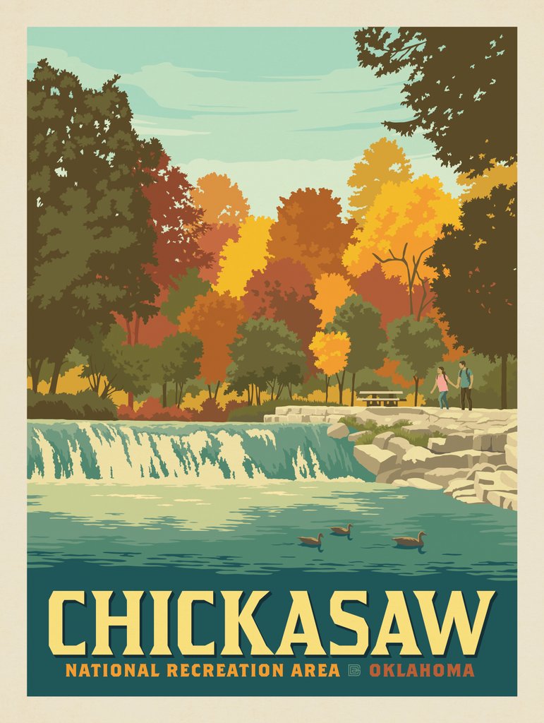 Chickasaw National Recreation Area, Oklahoma - Art Print - Artwork