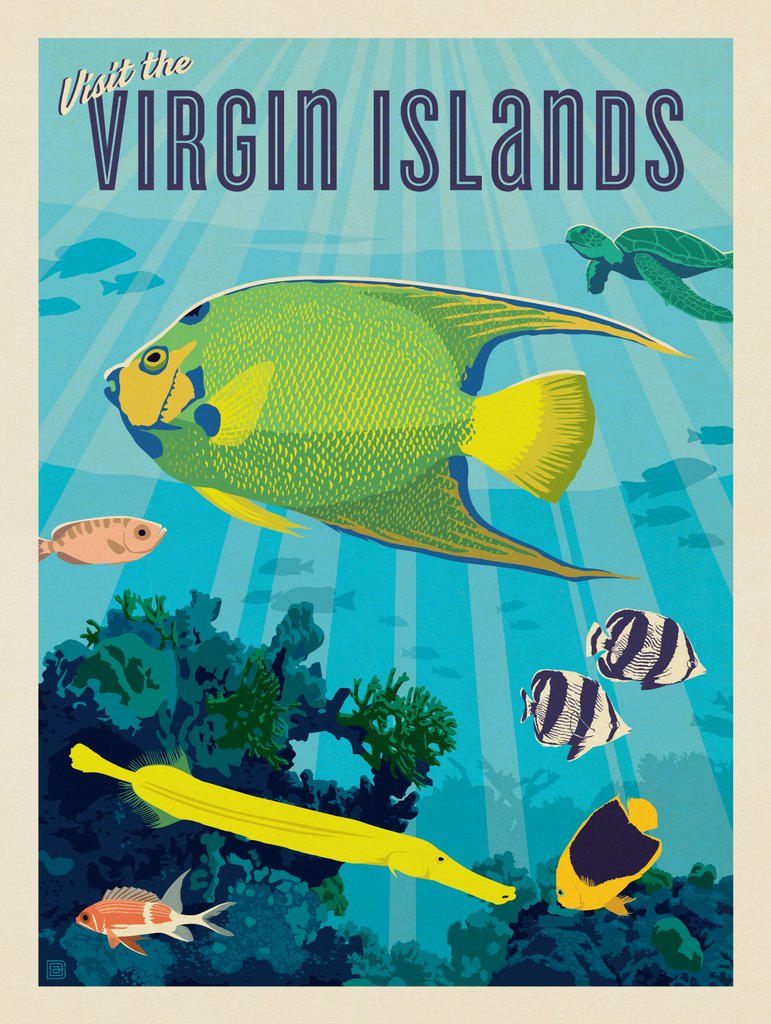 Virgin Islands - Postcards - Artwork
