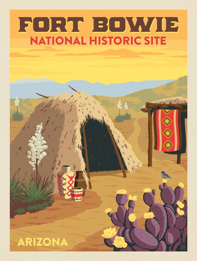 Fort Bowie National Historic Site, Arizona - Metal Sign - Artwork