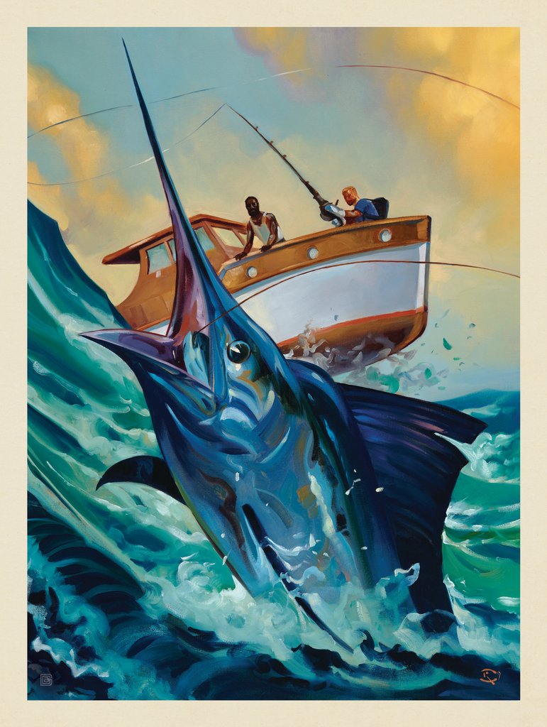 Classic Sportsman: Deep Sea Fishing - Canvas - Artwork