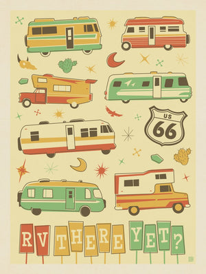 RV There Yet? (Trailer Pattern Print)