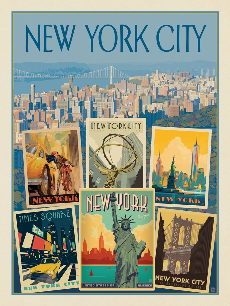 New York City: Multi-Image Collage Print - Canvas - Artwork