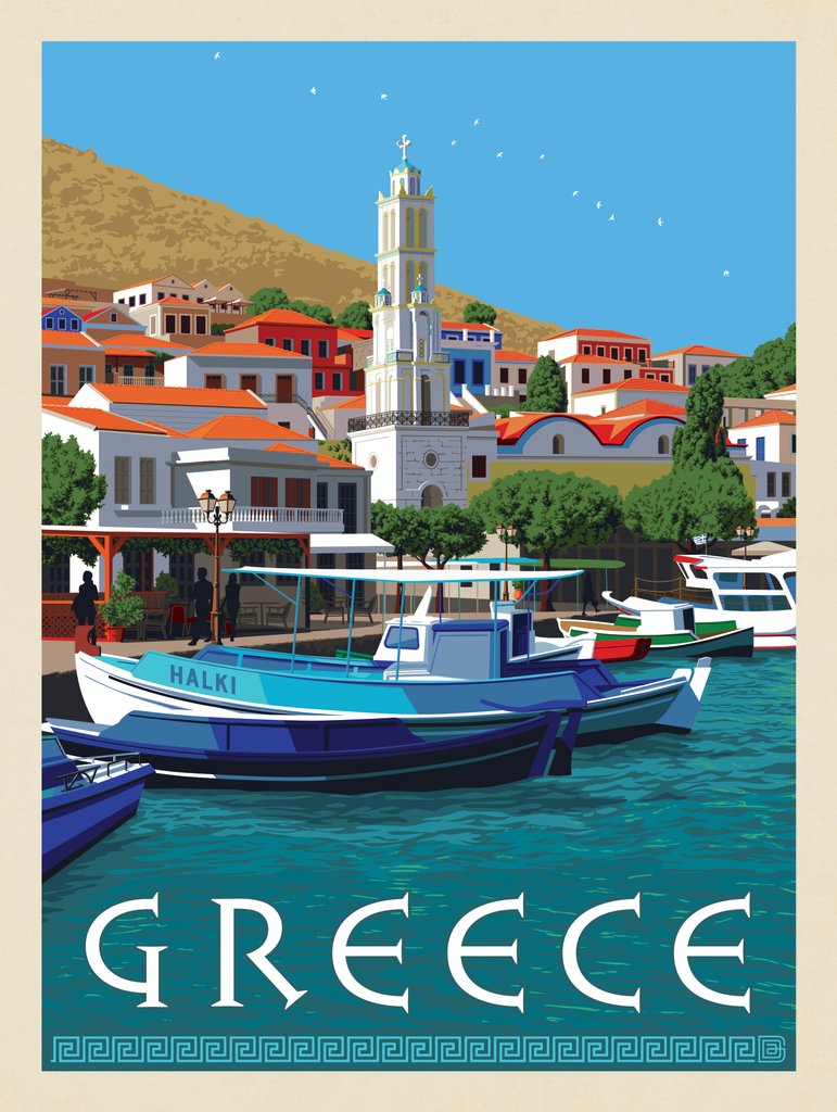 Greece: Dodecanese Islands - Postcards - Artwork