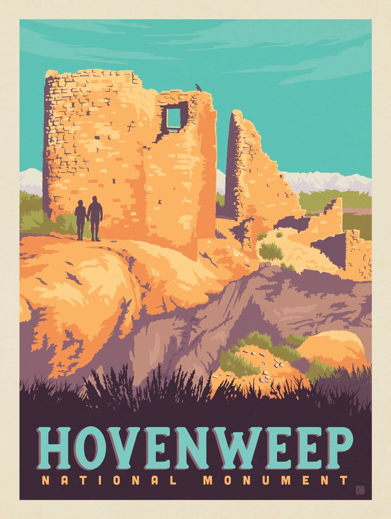 Hovenweep National Monument, Utah - Metal Sign - Artwork