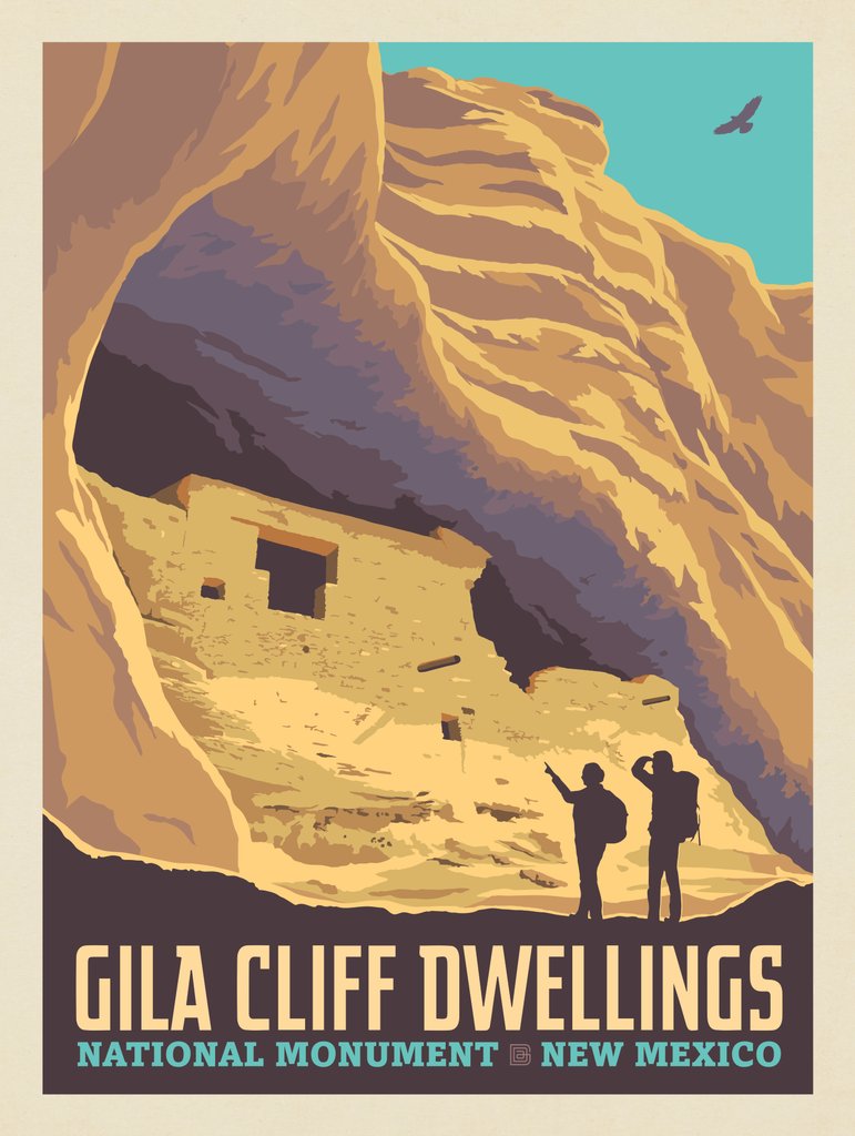 Gila Cliff Dwellings National Monument, New Mexico - Postcards - Artwork