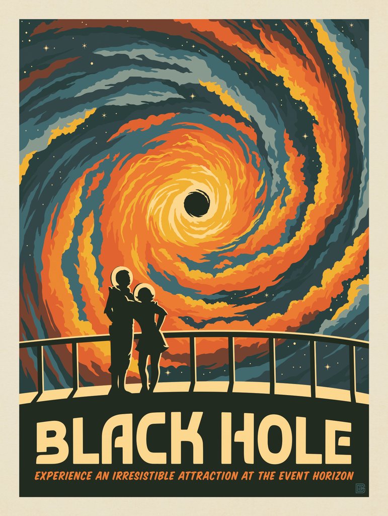 Black Hole: An Irresistible Attraction - Metal Sign - Artwork