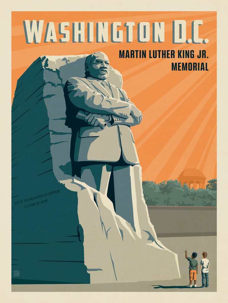 Washington, DC: Martin Luther King, Jr. Memorial - Postcards - Artwork