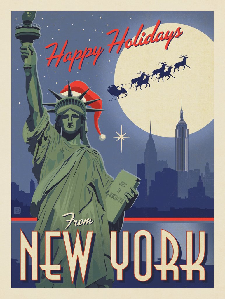 Happy Holidays from New York! - Postcards - Artwork
