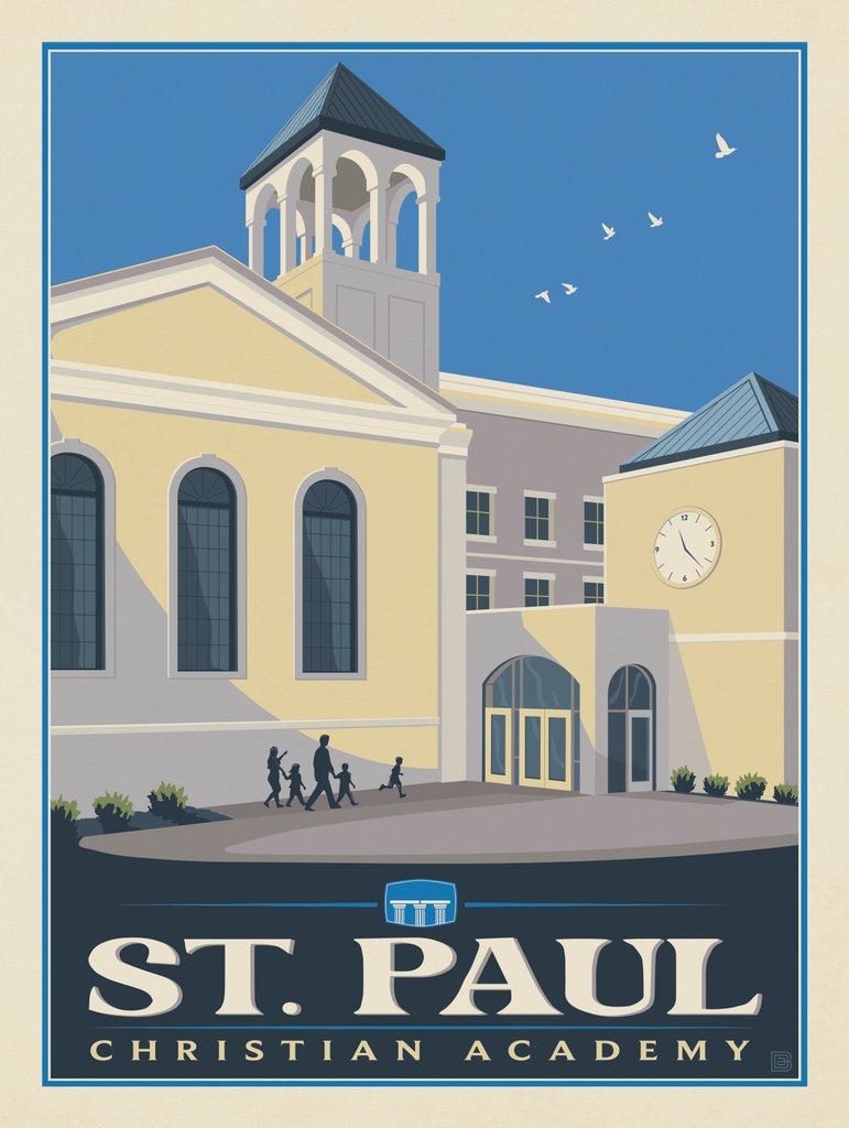 Saint Paul Christian Academy - Postcards - Artwork