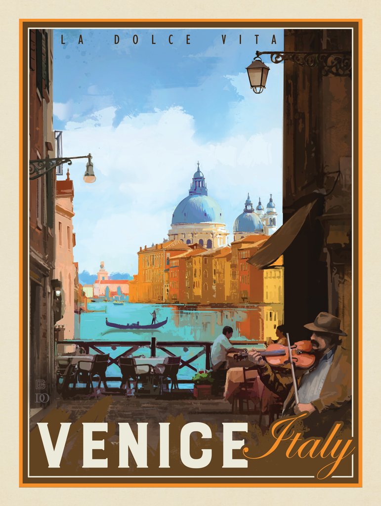 Italy, Venice: La Dolce Vita - Art Print - Artwork