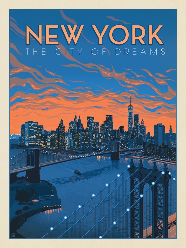 New York: City Of Dreams - Postcards - Artwork