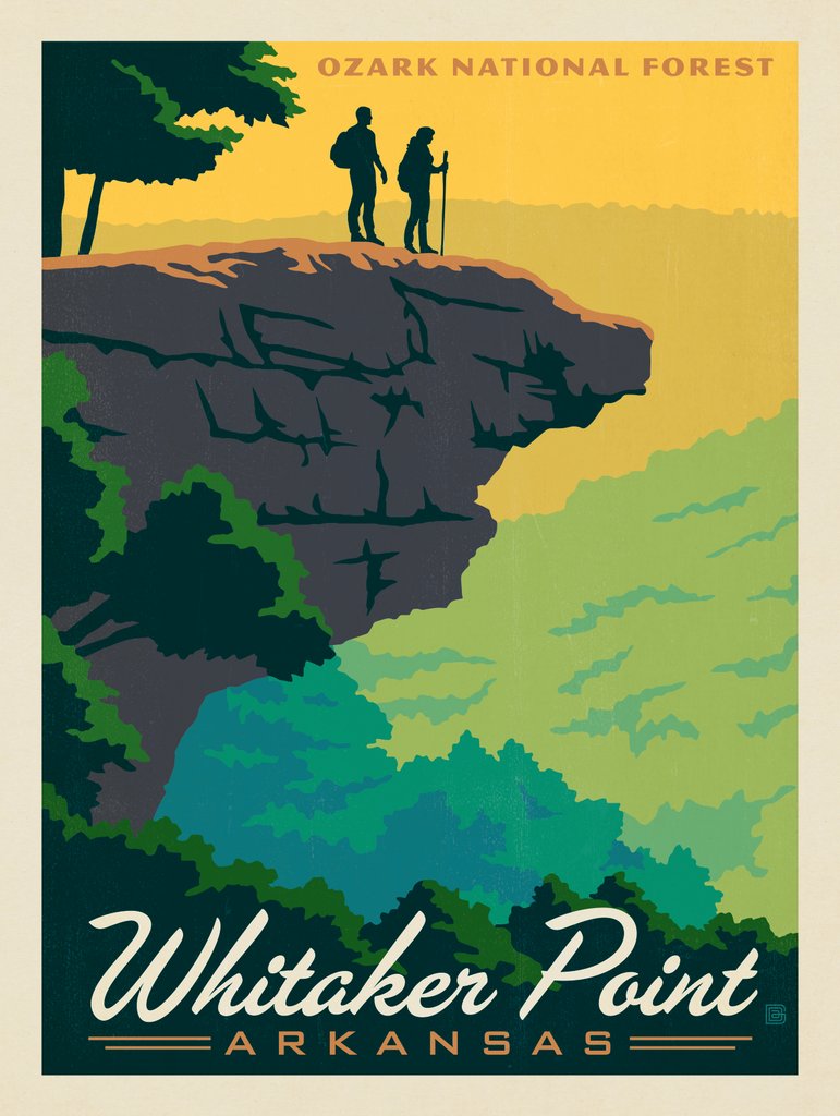 Whitaker Point, Arkansas - Postcards - Artwork