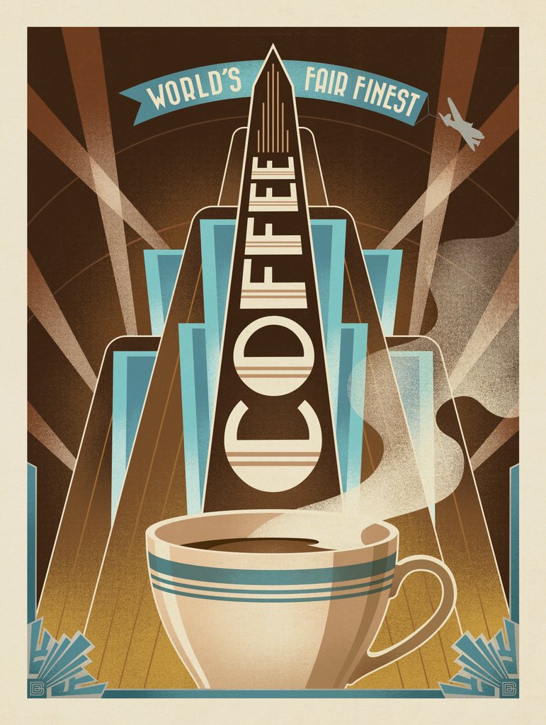 World's Fair Coffee - Postcards - Artwork
