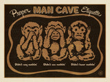 Man Cave Etiquette - Notecards - Artwork