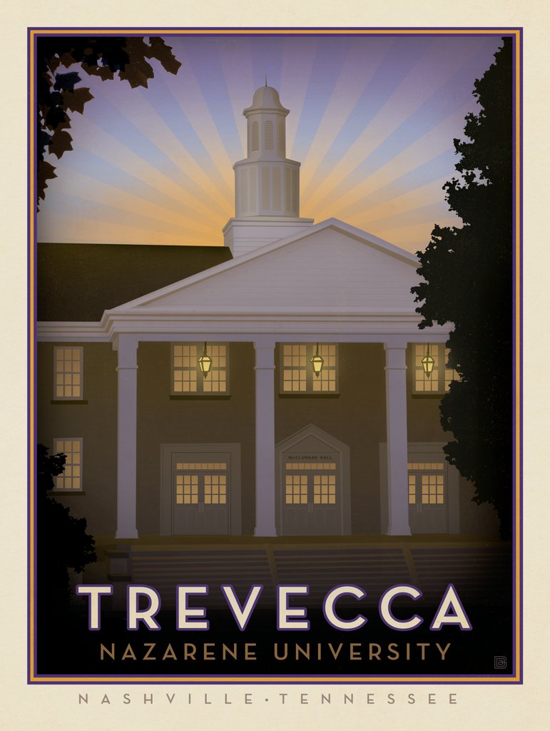 Trevecca Nazarene University McClurkan Hall - Canvas - Artwork