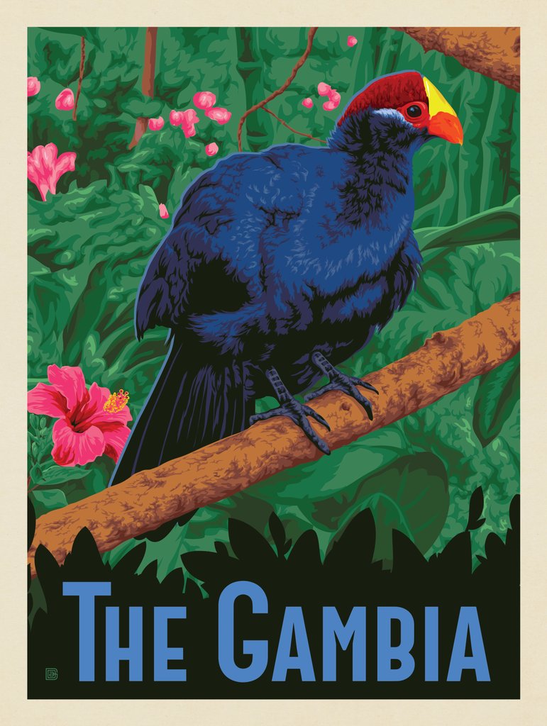 The Gambia, Africa - Metal Sign - Artwork