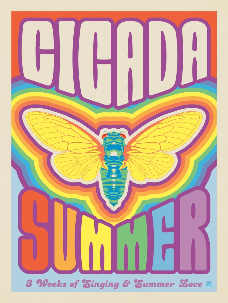 Cicada Invasion: Summer Of Love - Postcards - Artwork
