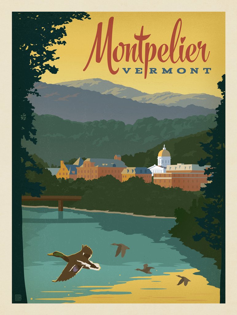 Montpelier, Vermont - Art Print - Artwork