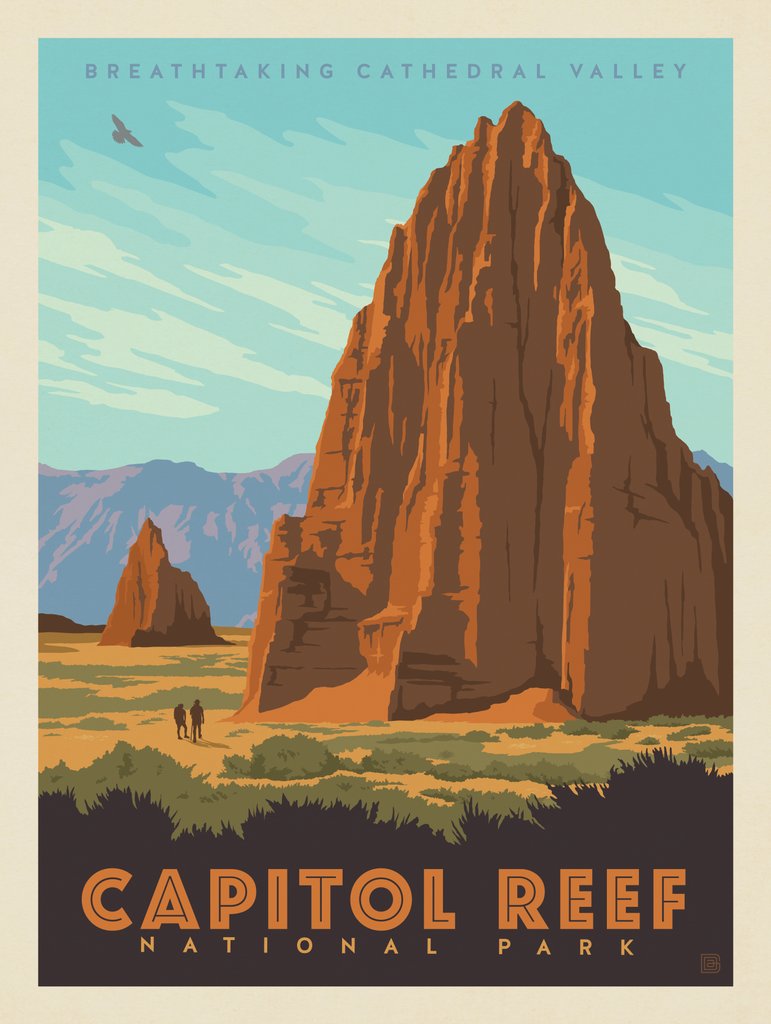 Capitol Reef National Park: Cathedral Valley - Canvas - Artwork