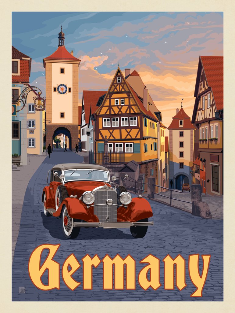 Germany: Mercedes Benz - Art Print - Artwork