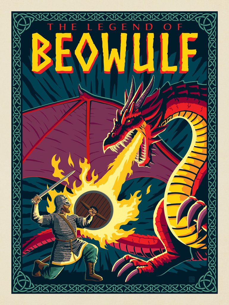 The Legend Of Beowulf - Canvas - Artwork