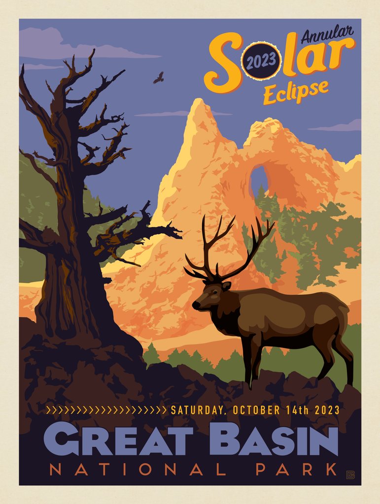 Annular Solar Eclipse: 2023 Great Basin National Park - Postcards - Artwork