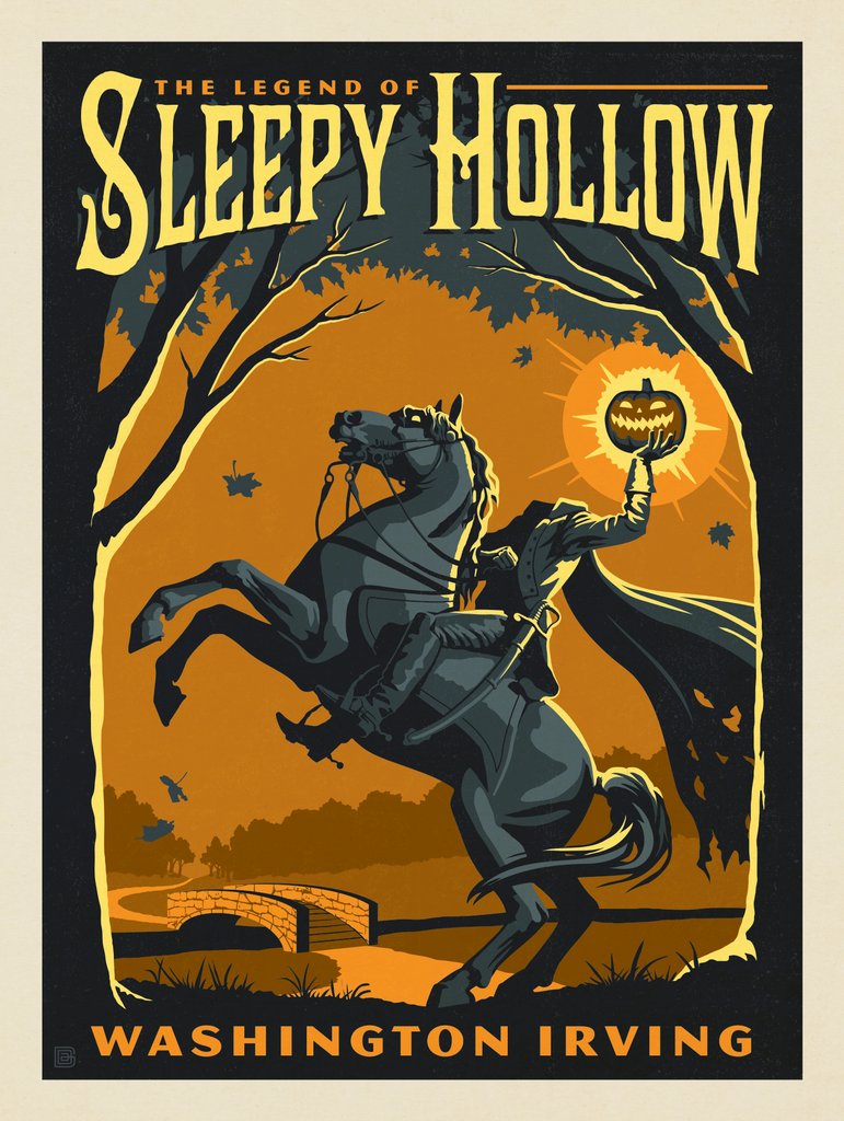 The Legend of Sleepy Hollow: Washington Irving - Canvas - Artwork