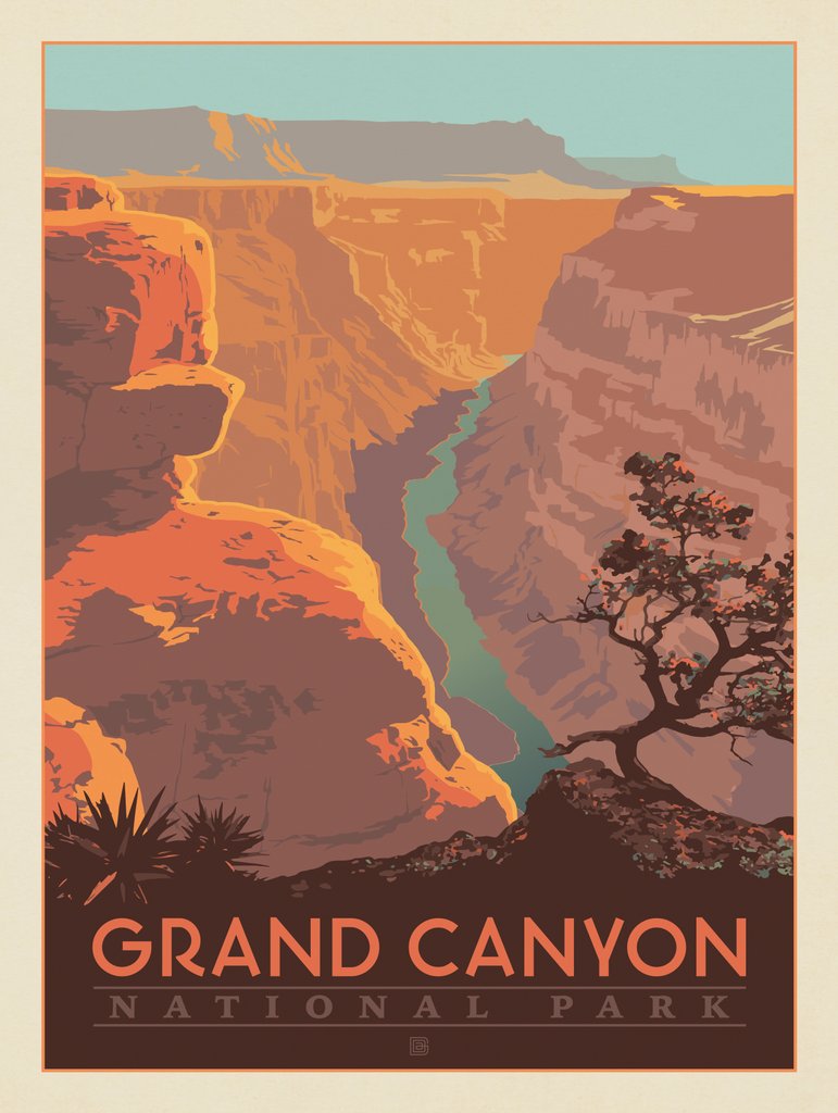 Grand Canyon National Park: River View - Canvas - Artwork