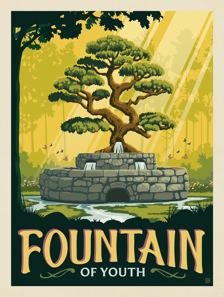 Fountain Of Youth - Notecards - Artwork