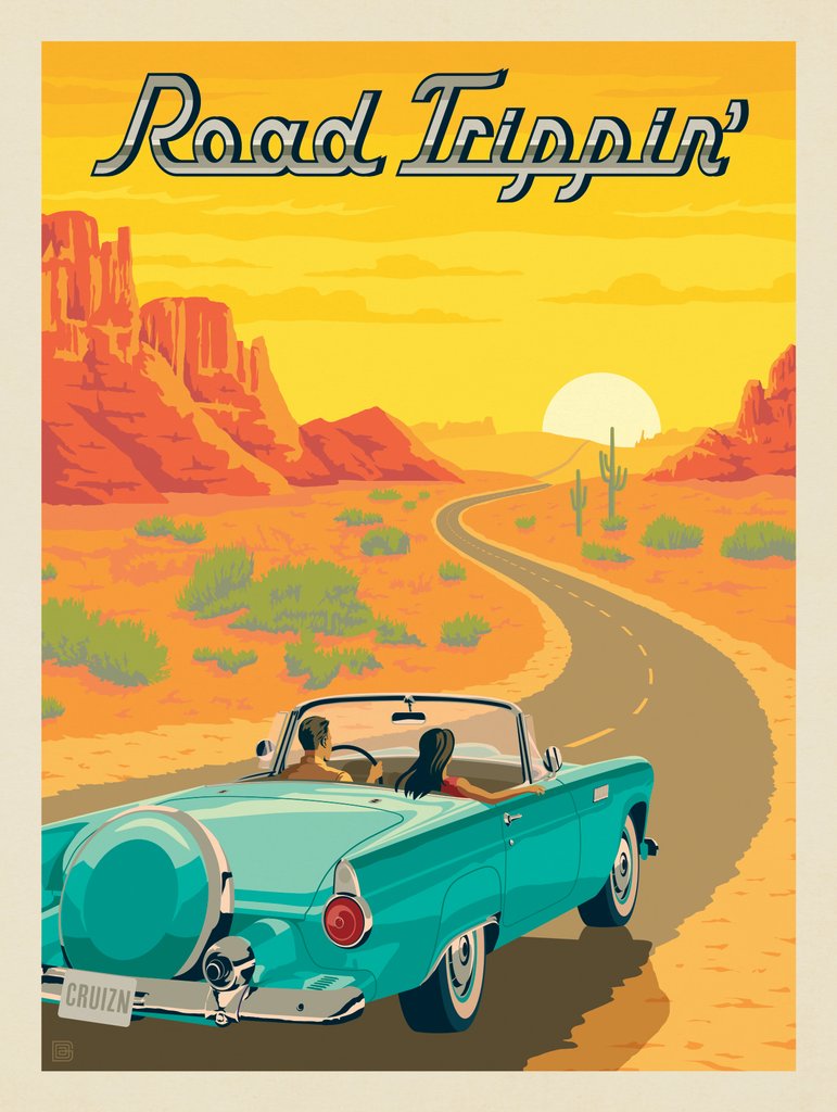 Road Trippin' - Notecards - Artwork