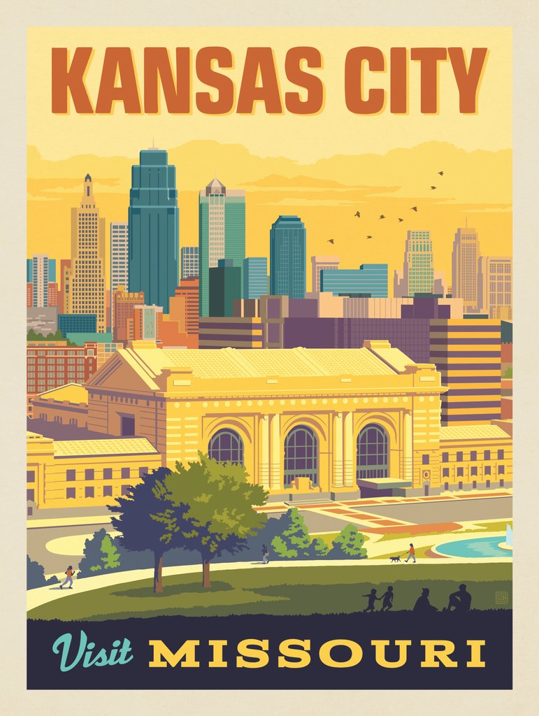MO—Visit Missouri: Kansas City, Union Station - Notecards - Artwork