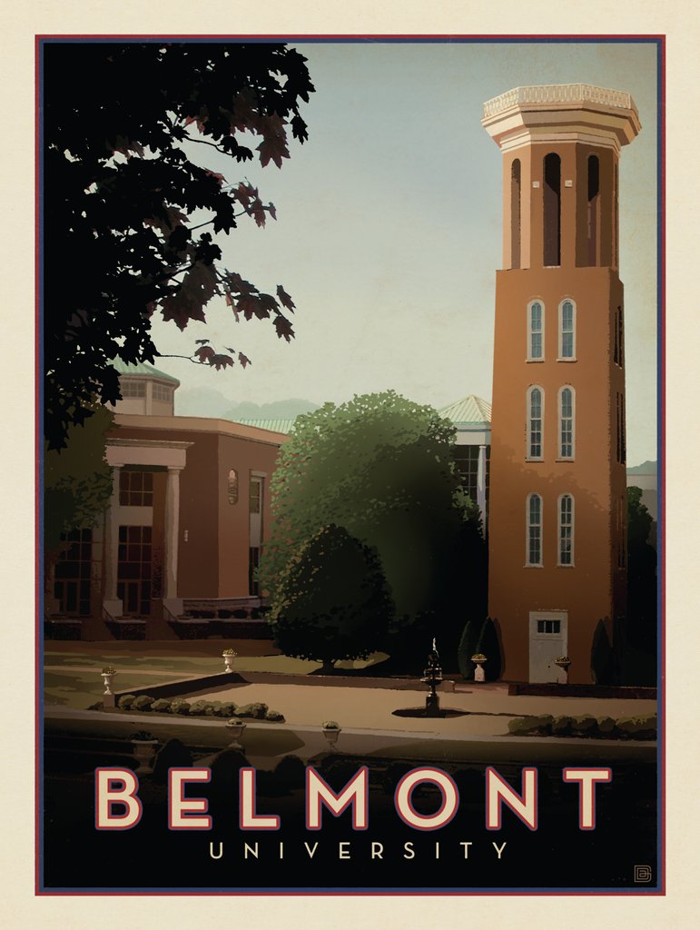 Belmont University - Art Print - Artwork