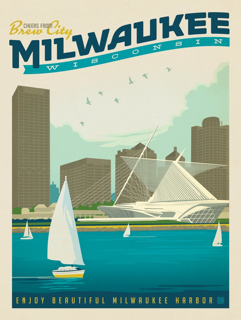 Milwaukee, Wisconsin: Harbor - Metal Sign - Artwork