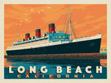 Long Beach, CA: Queen Mary - Art Print - Artwork