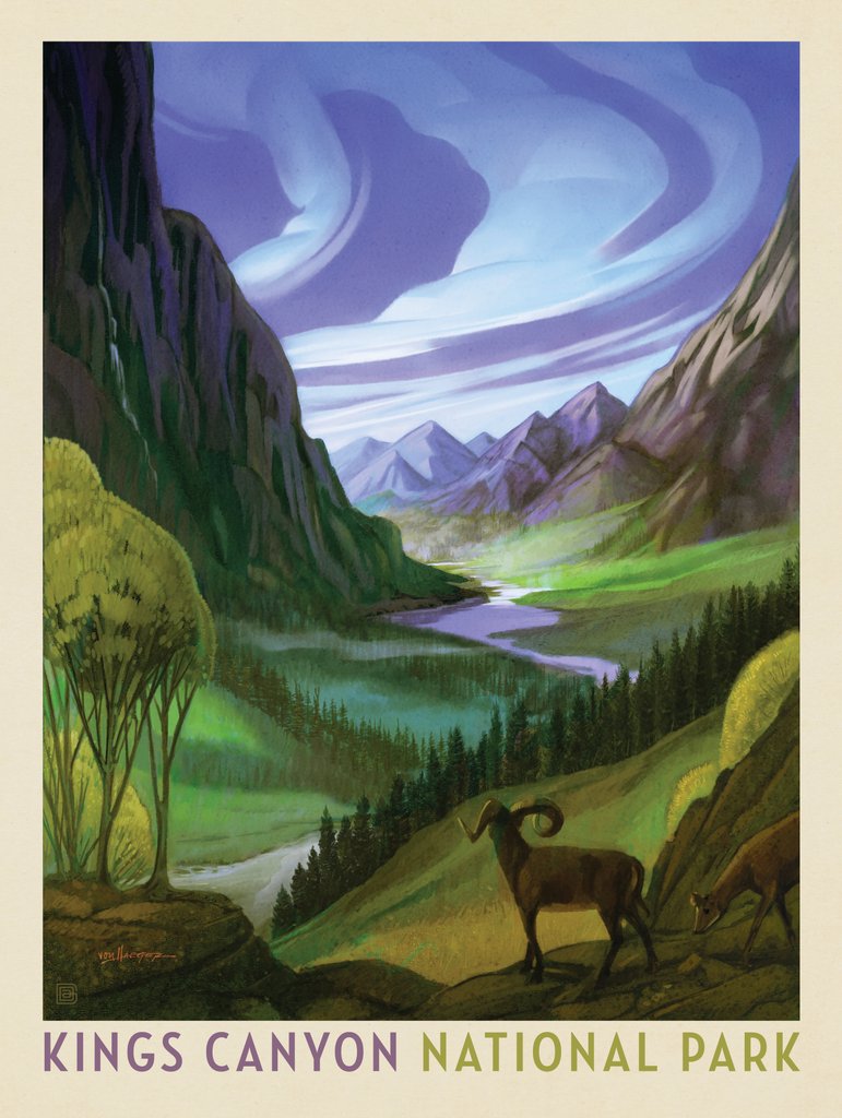 Kings Canyon National Park: Valley View - Postcards - Artwork