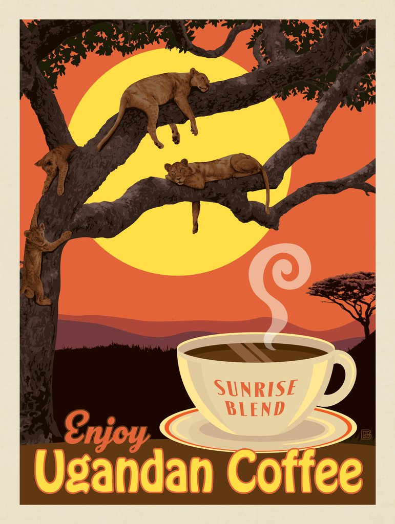 Ugandan Coffee - Canvas - Artwork
