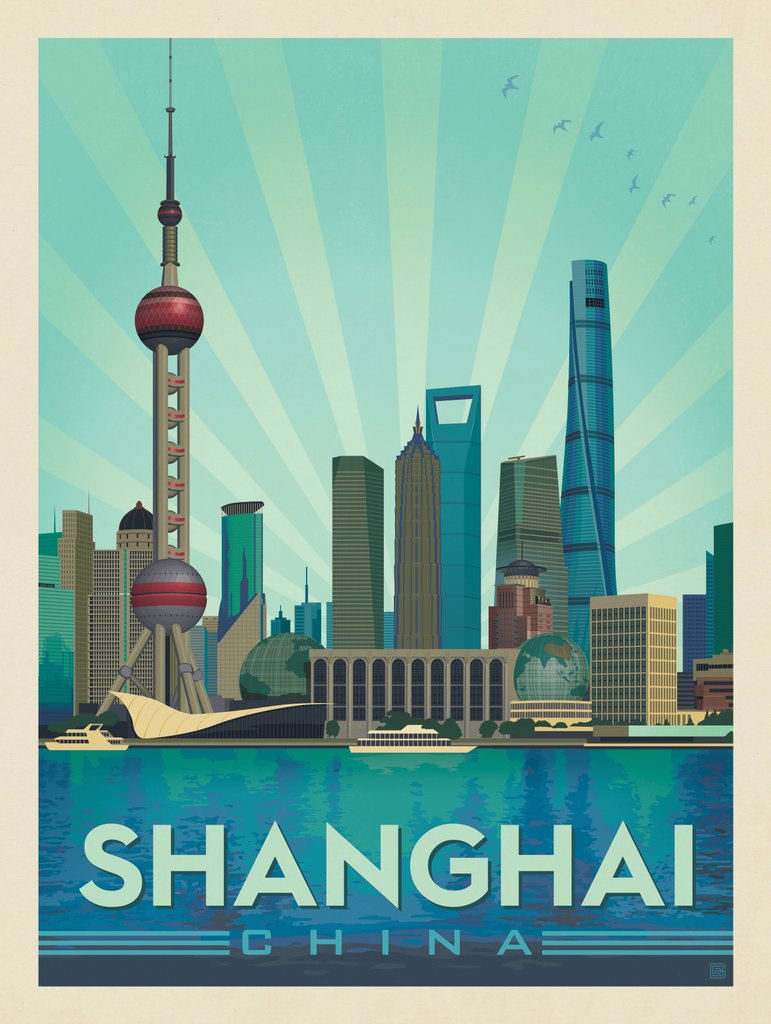 China: Shanghai - Notecards - Artwork