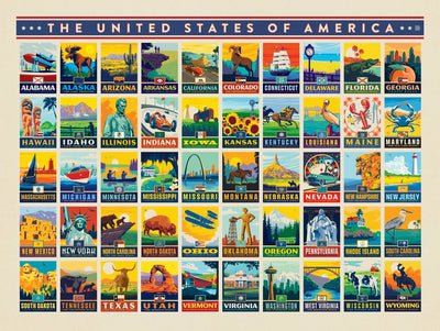 50-State Multi-Image Design - Canvas