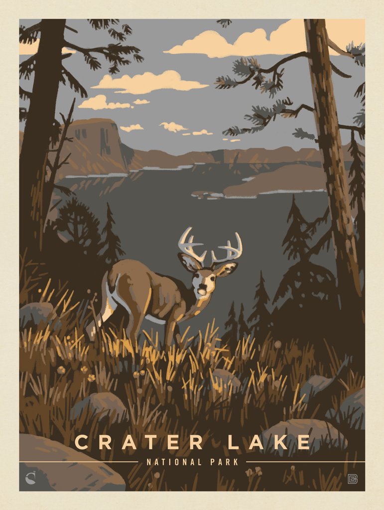 Crater Lake National Park: Big Bucks - Canvas - Artwork