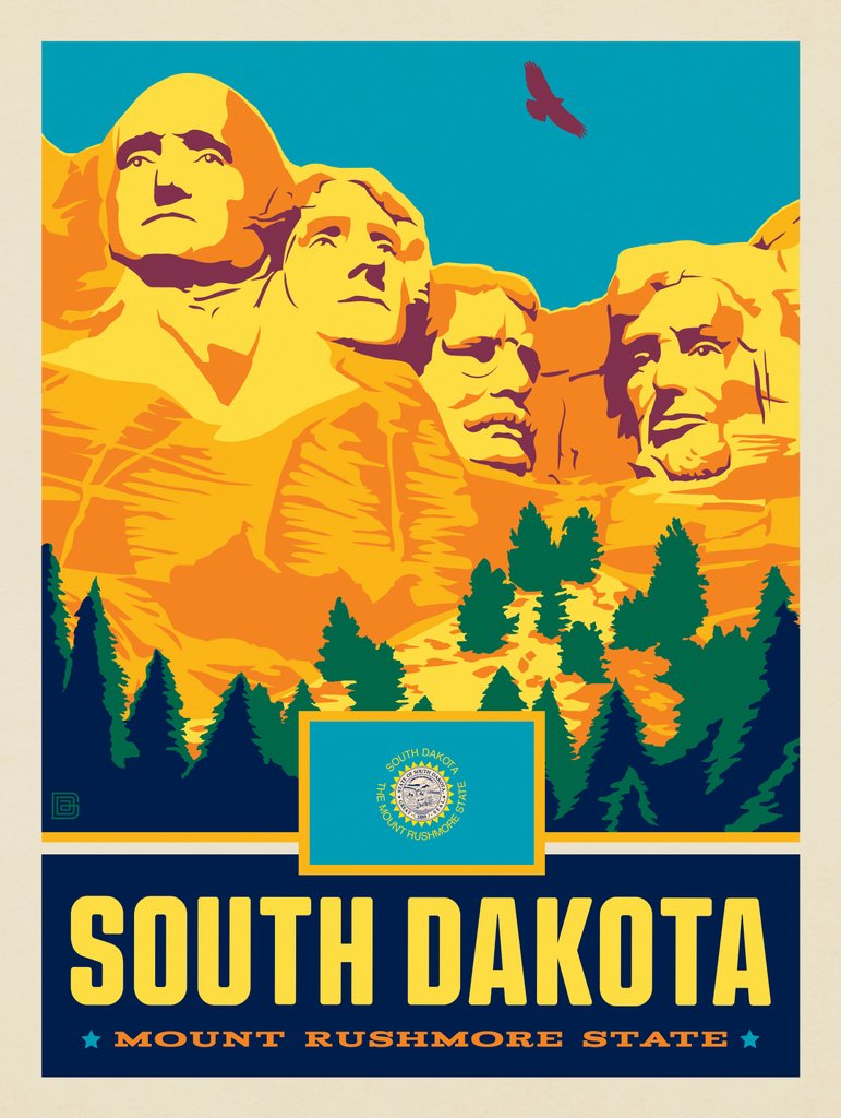 South Dakota State Pride - Art Print - Artwork