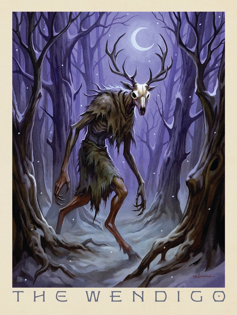 Legends Of The National Parks: Wendigo Haunting - Art Print - Artwork