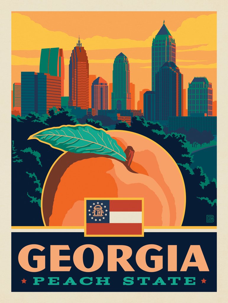 Georgia State Pride - Notecards - Artwork