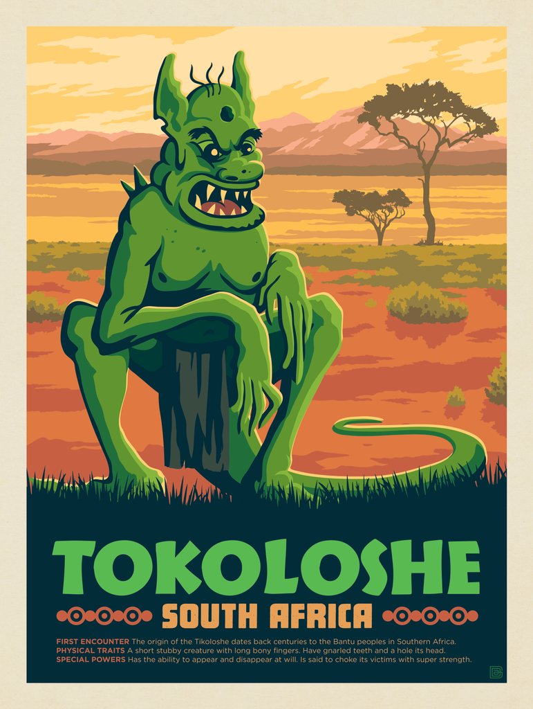 Mythical Creatures: Tokoloshe (South Africa) - Canvas - Artwork