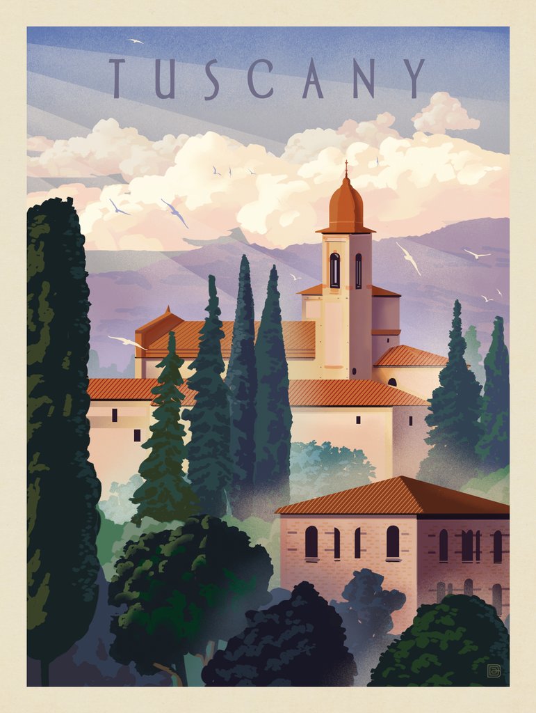 Italy: Tuscany In The Summer - Art Print - Artwork