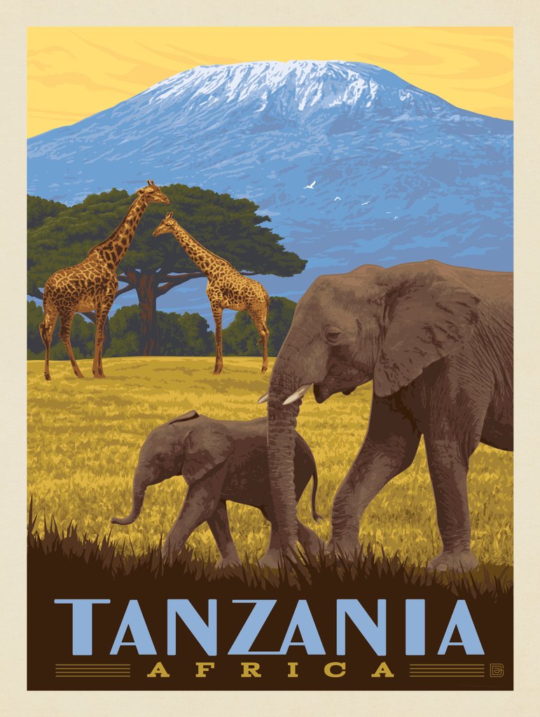 Tanzania, Africa - Notecards - Artwork
