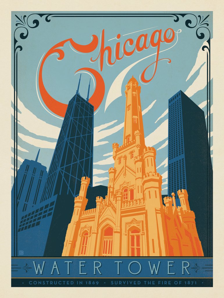 Chicago: Water Tower - Canvas - Artwork