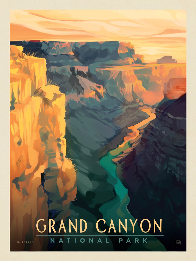 Grand Canyon National Park: Deep Shadows - Notecards - Artwork