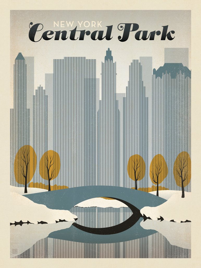 New York’s Central Park: Early Snow - Canvas - Artwork