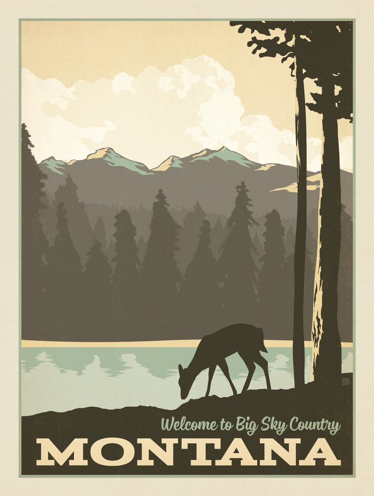 Montana: Welcome To Big Sky Country - Notecards - Artwork