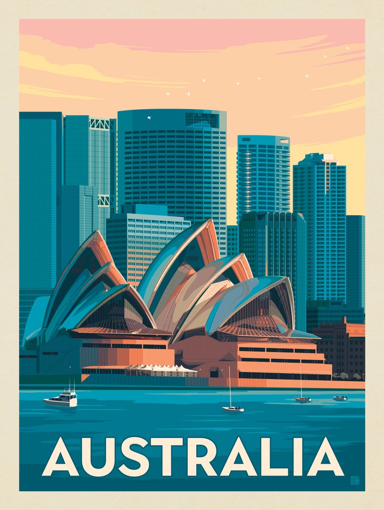 Australia: Sydney Skyline - Art Print - Artwork